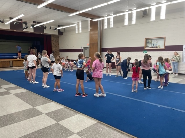 Marion's Homecoming Cheer Clinic for our elementary school.