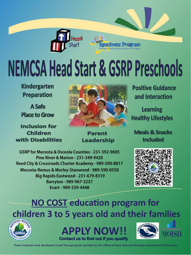 NEMCSA Head Start & GSRP Preschools